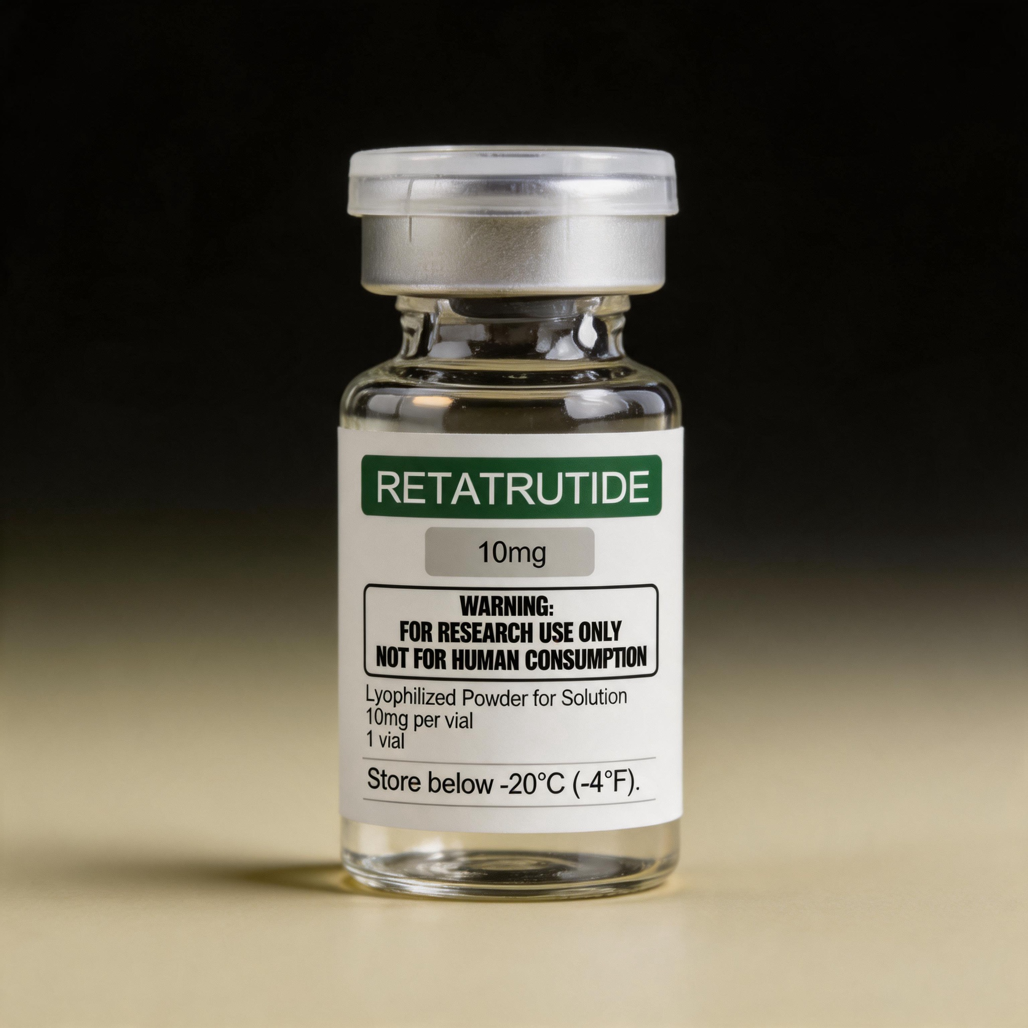 Retatrutide — dark amber peptide research vial